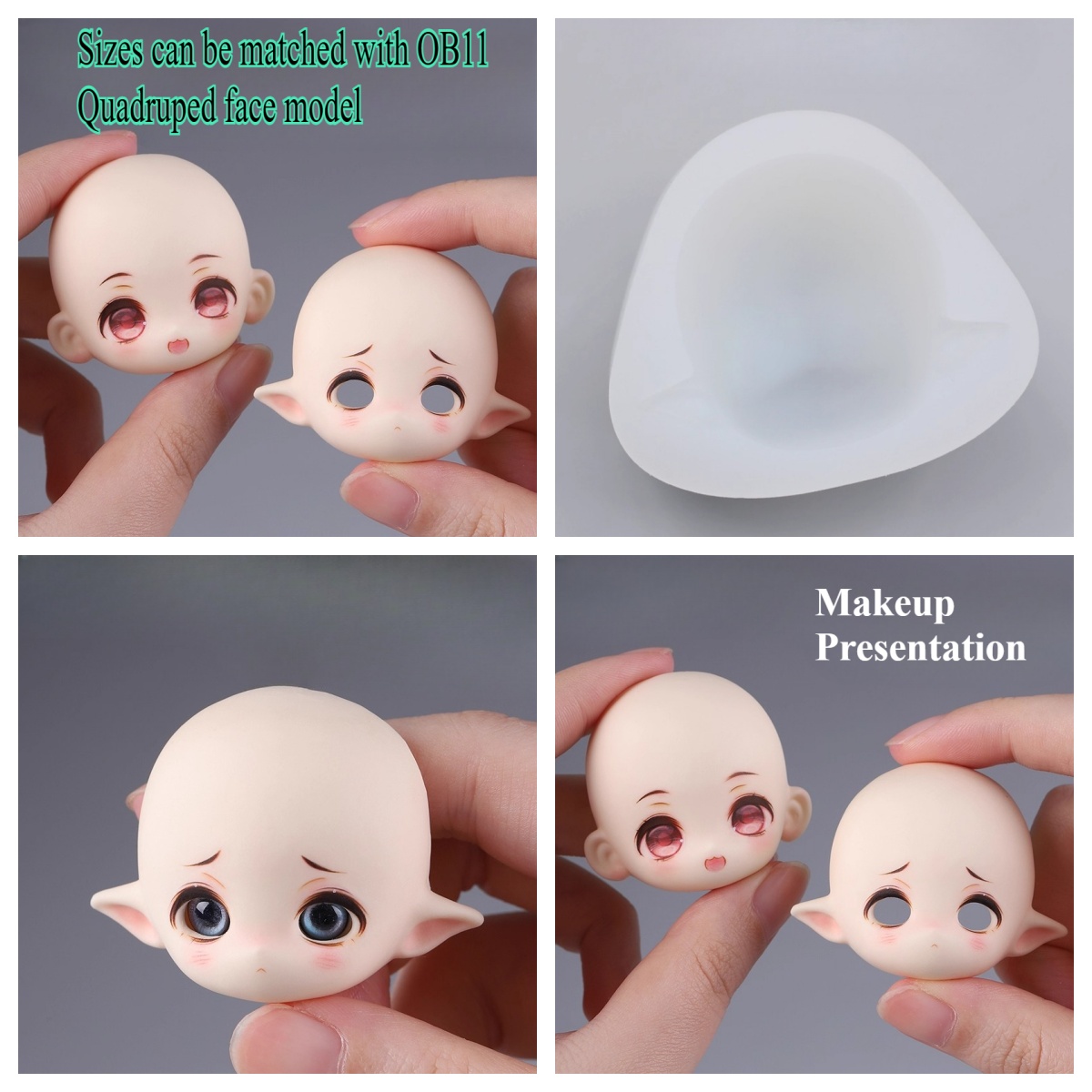 Diy Q - Q Style Elfenohren Gesichts-Silikonform zum Selbermachen,