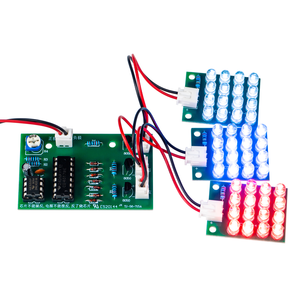 Pcb Etching Kit - DIY Elektronik Kit LED Dreifarbiges Blinklicht