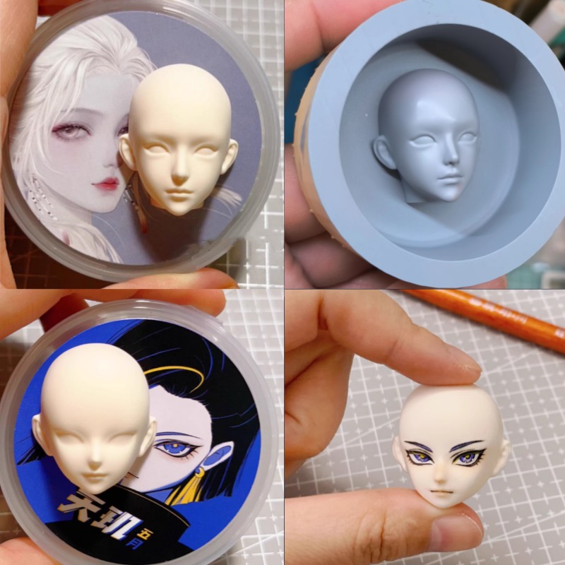 Diy Q - 3,0/3,6 CM Q-version Proportional Gesicht Silikon