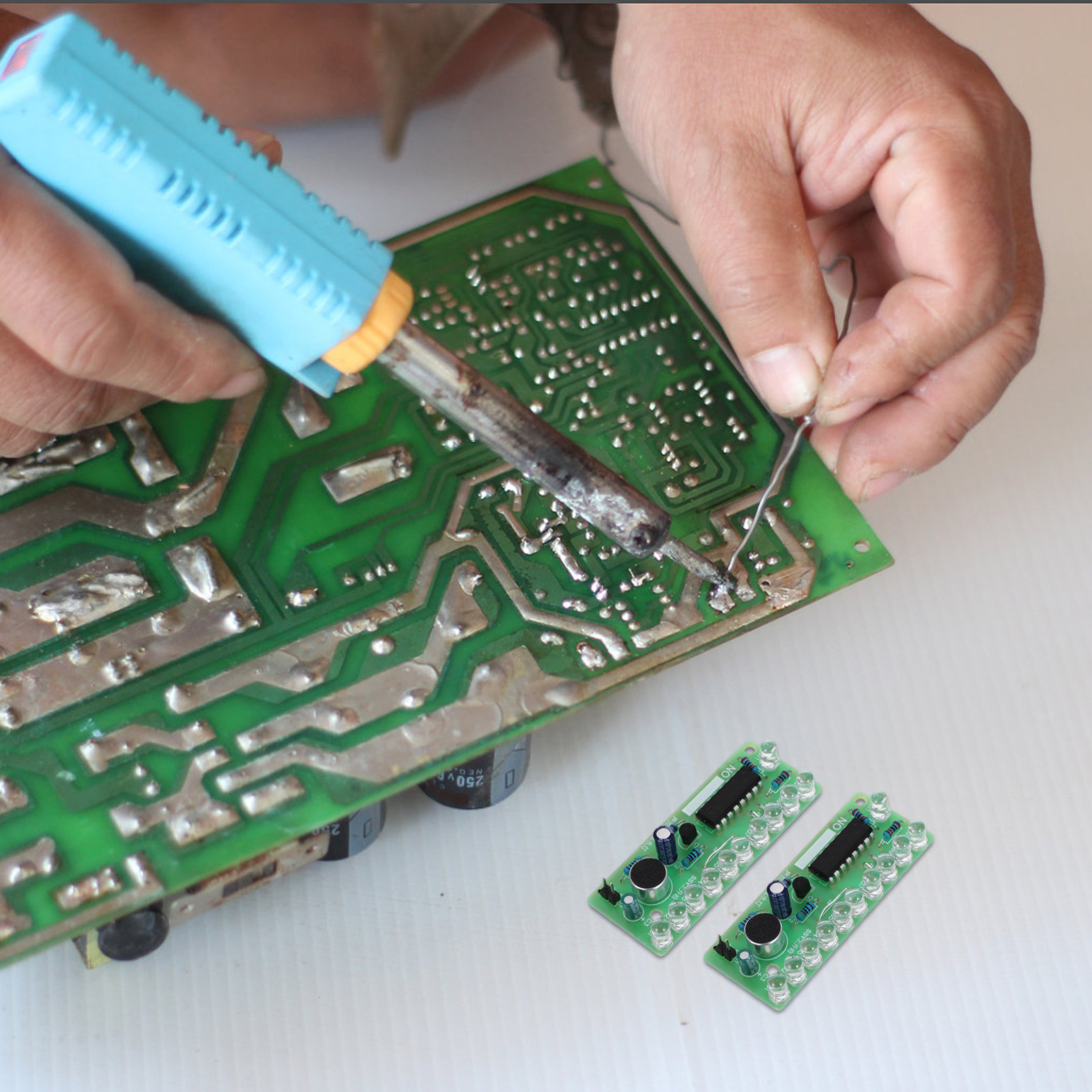 Diy Electronics Projects For Beginners - 2er-Set Schallgesteuertes LED-Fließlicht-Set für Jugendliche, Lötset