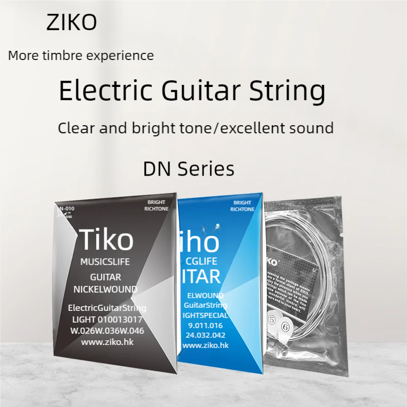 Diy Guitar Electronics - ZIKO Saiten für E-Gitarre, Hartstahl, sechseckige