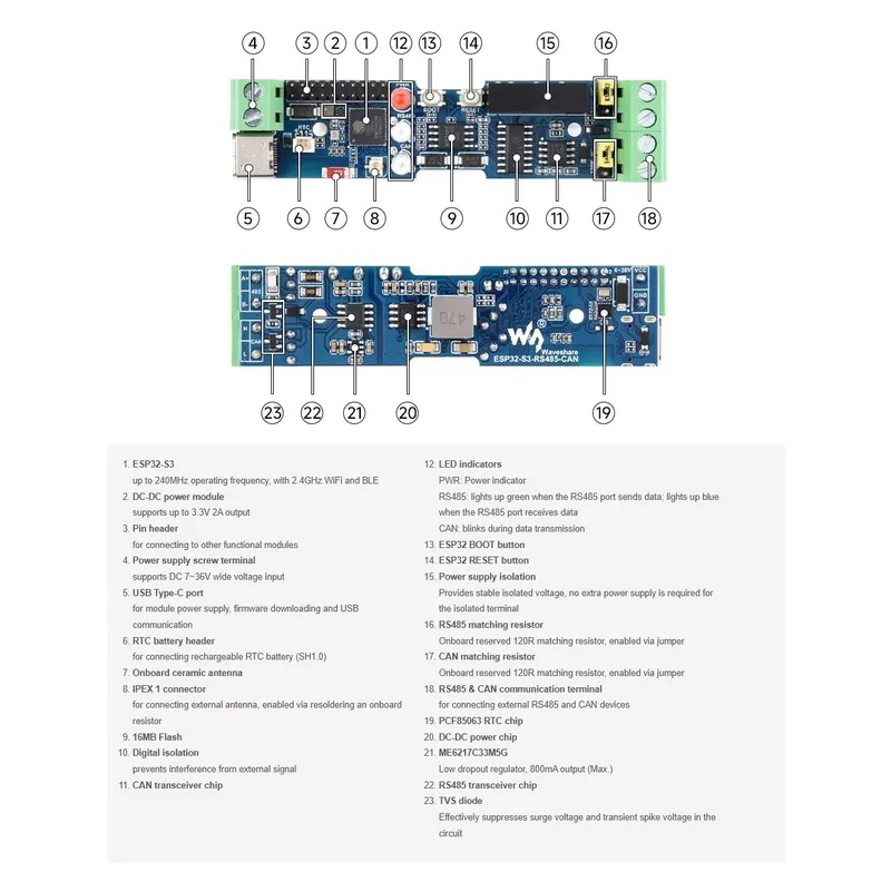 Industrielle ESP32-S3 Steuerpl – Esp32 Wifi Bluetooth Bewertung und Preis