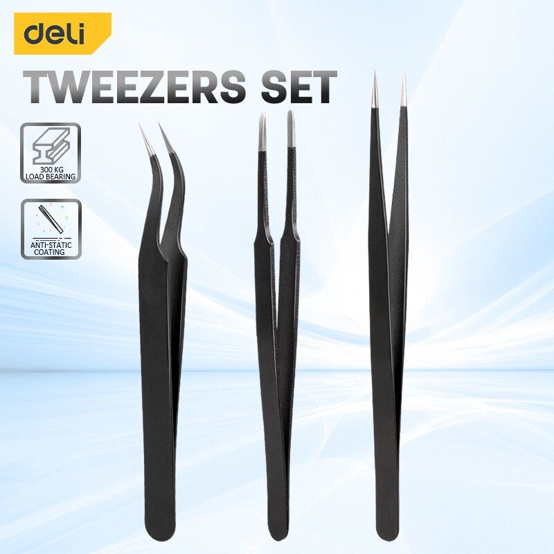 Deli 3-teilige Pinzette Set ve – Diy Electronics Soldering Kit Bewertung und Preis